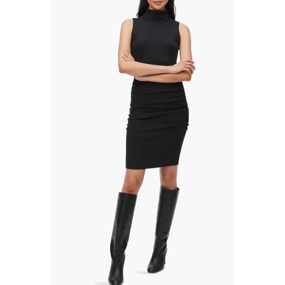 Michael Stars Macy Dress Black Sleeveless Turtleneck Mini S NWT
